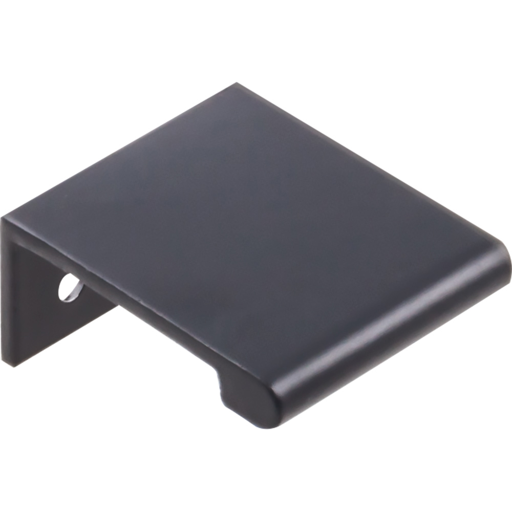 product: Hardware Resources Edgefield Tab Pull, 16 mm C/C, Matt Black/Black shown