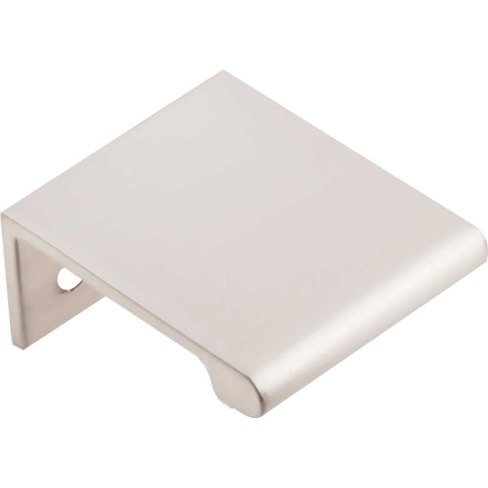 product: Hardware Resources Edgefield Tab Pull, 16 mm C/C, Satin Nickel shown