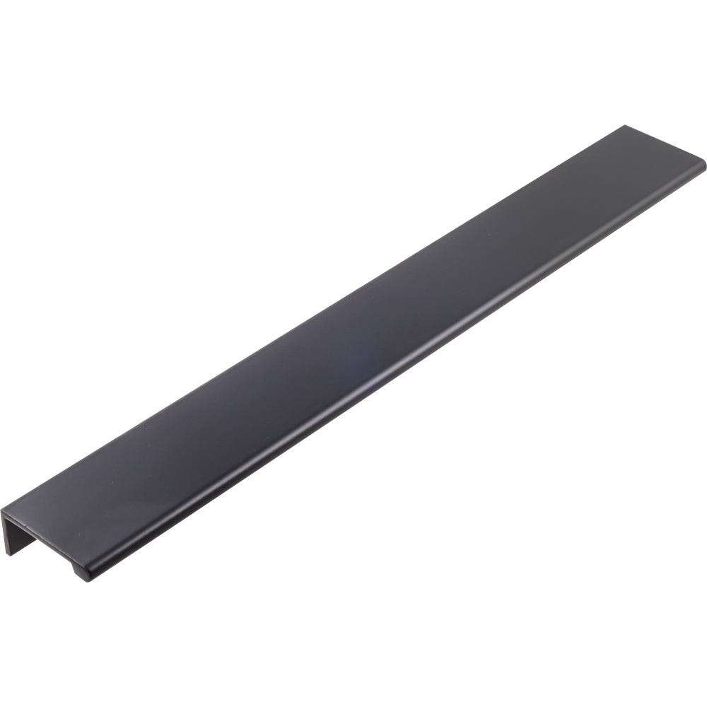 product: Hardware Resources Edgefield Tab Pull, 90 mm C/C, Matt Black/Black shown