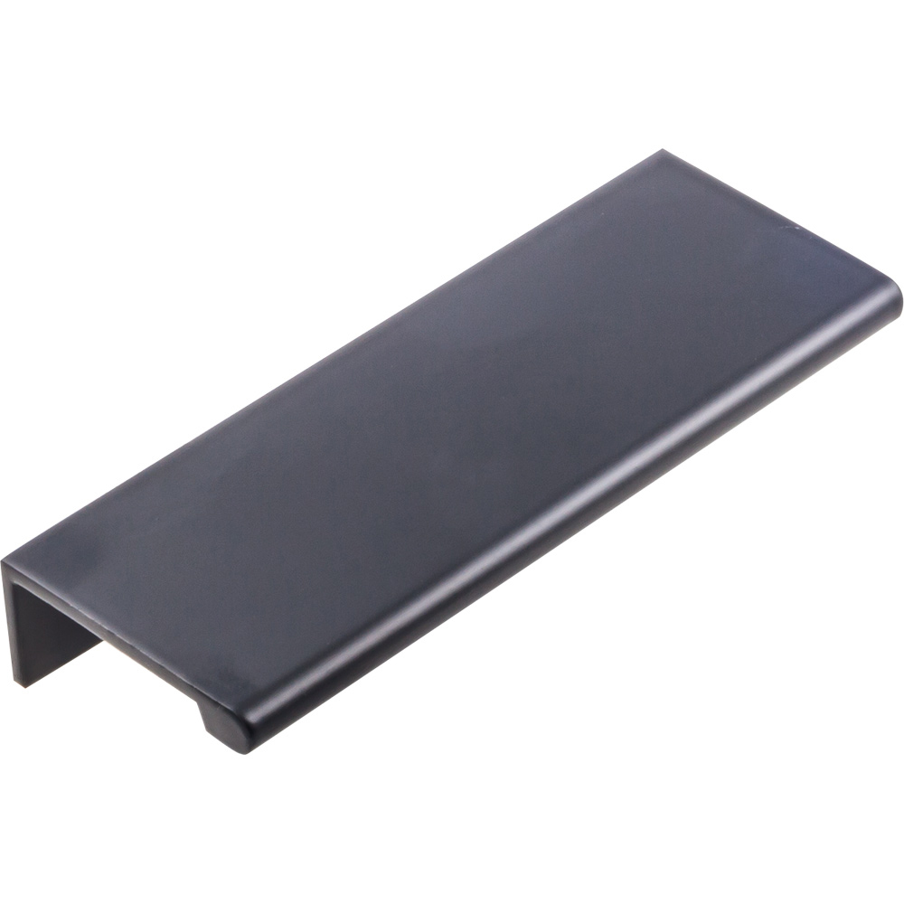 product: Hardware Resources Edgefield Tab Pull, 76 mm C/C, Matt Black/Black shown