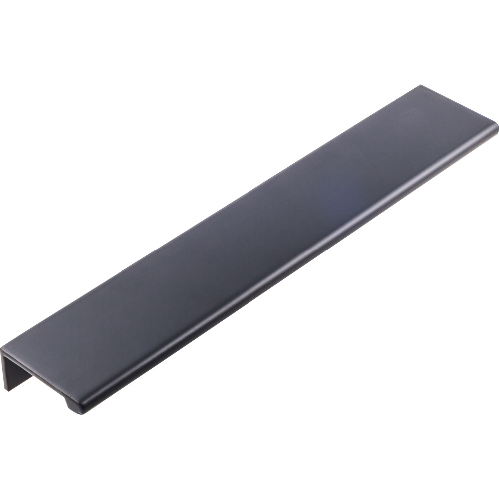 product: Hardware Resources Edgefield Tab Pull, 90 mm C/C, Matt Black/Black shown