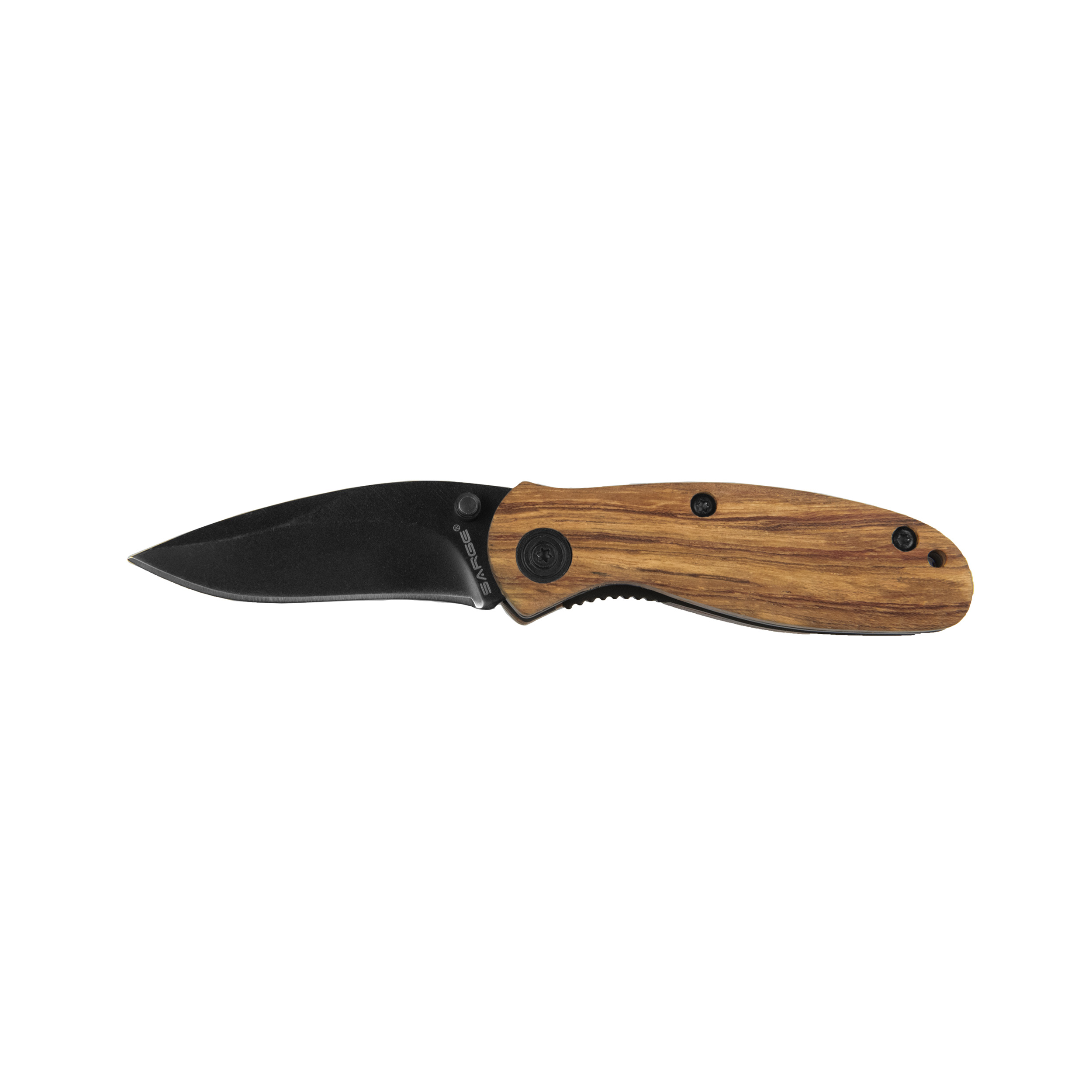 product: Sarge River - Rosewood Liner Lock Folder Knife, Stainless Steel 2-1/8