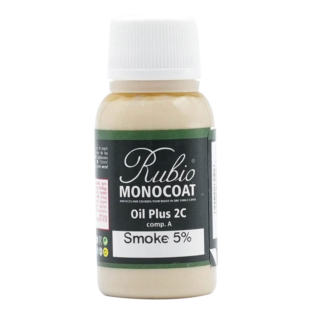 product: Rubio Monocoat Oil Plus Part A - Oil Only - Smoke 5% - 20 ml shown