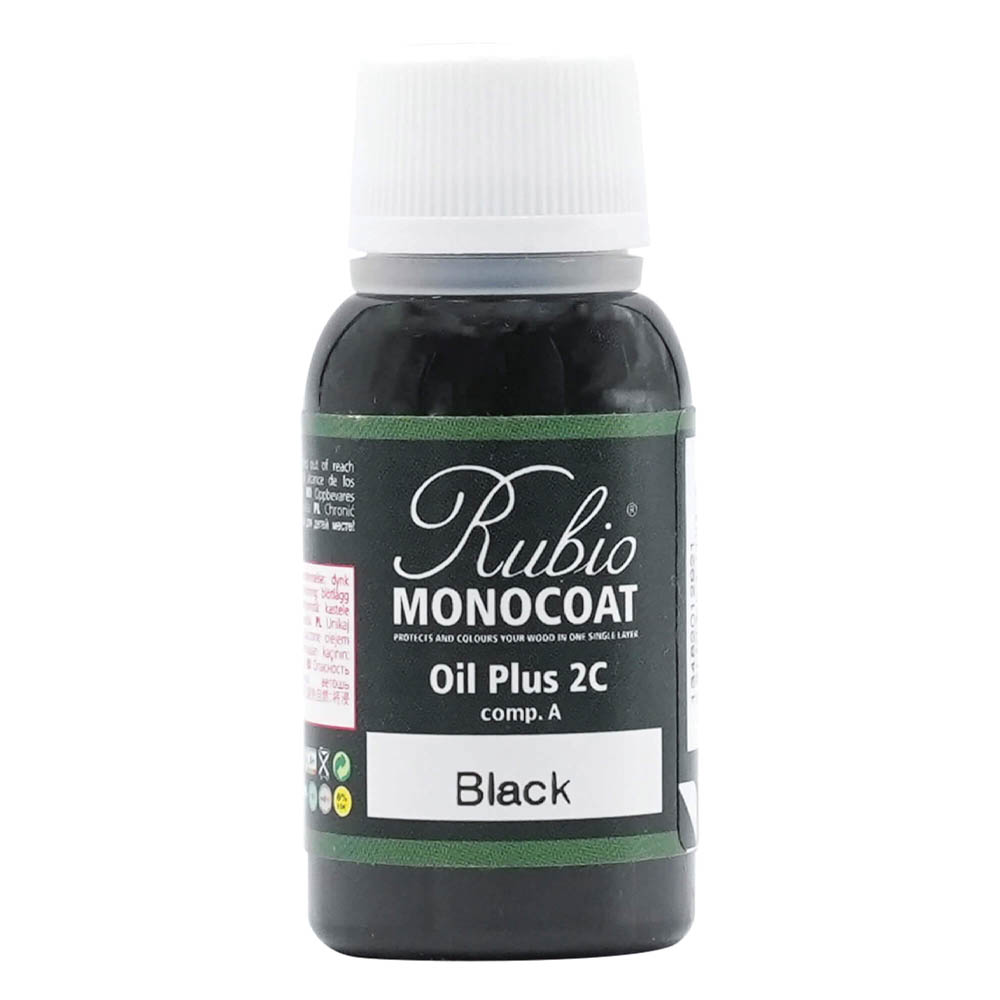product: Rubio Monocoat Oil Plus Part A - Oil Only - Black - 20 ml shown
