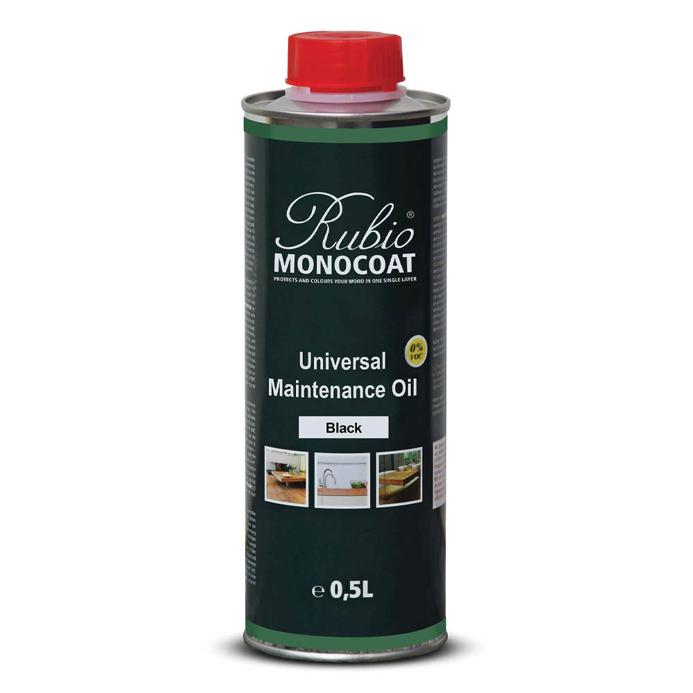 product: Rubio Monocoat Universal Maintenance Oil - Black - 0.5 Liter shown