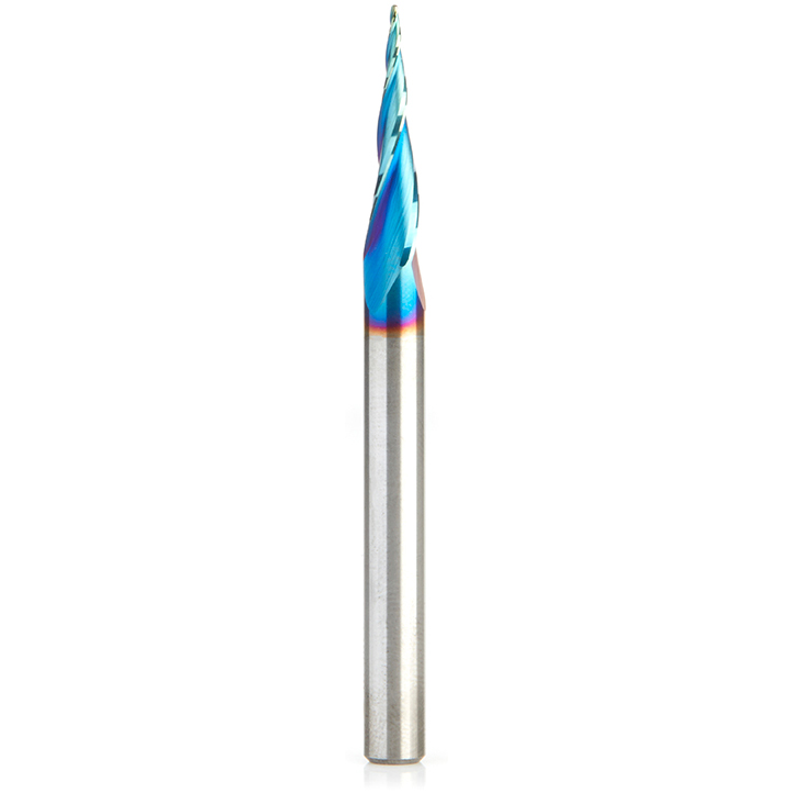 product: Amana Tool 46280-K 2D/3D Carving 6.2 Deg Tapered Angle Ball Nose Triple Flute Router Bit 1/32