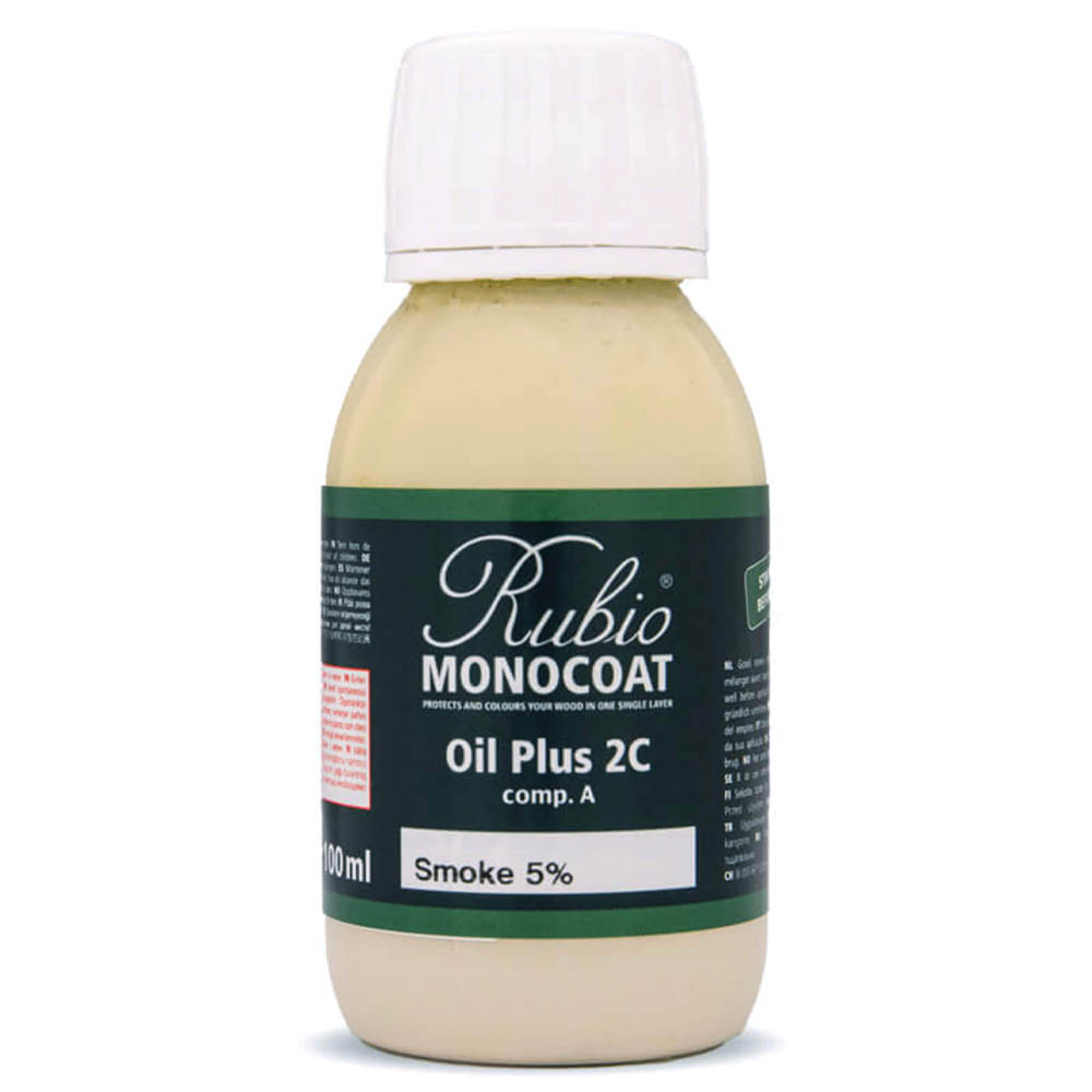 product: Rubio Monocoat Oil Plus Part A - Oil Only - Smoke 5% - 100 ml shown