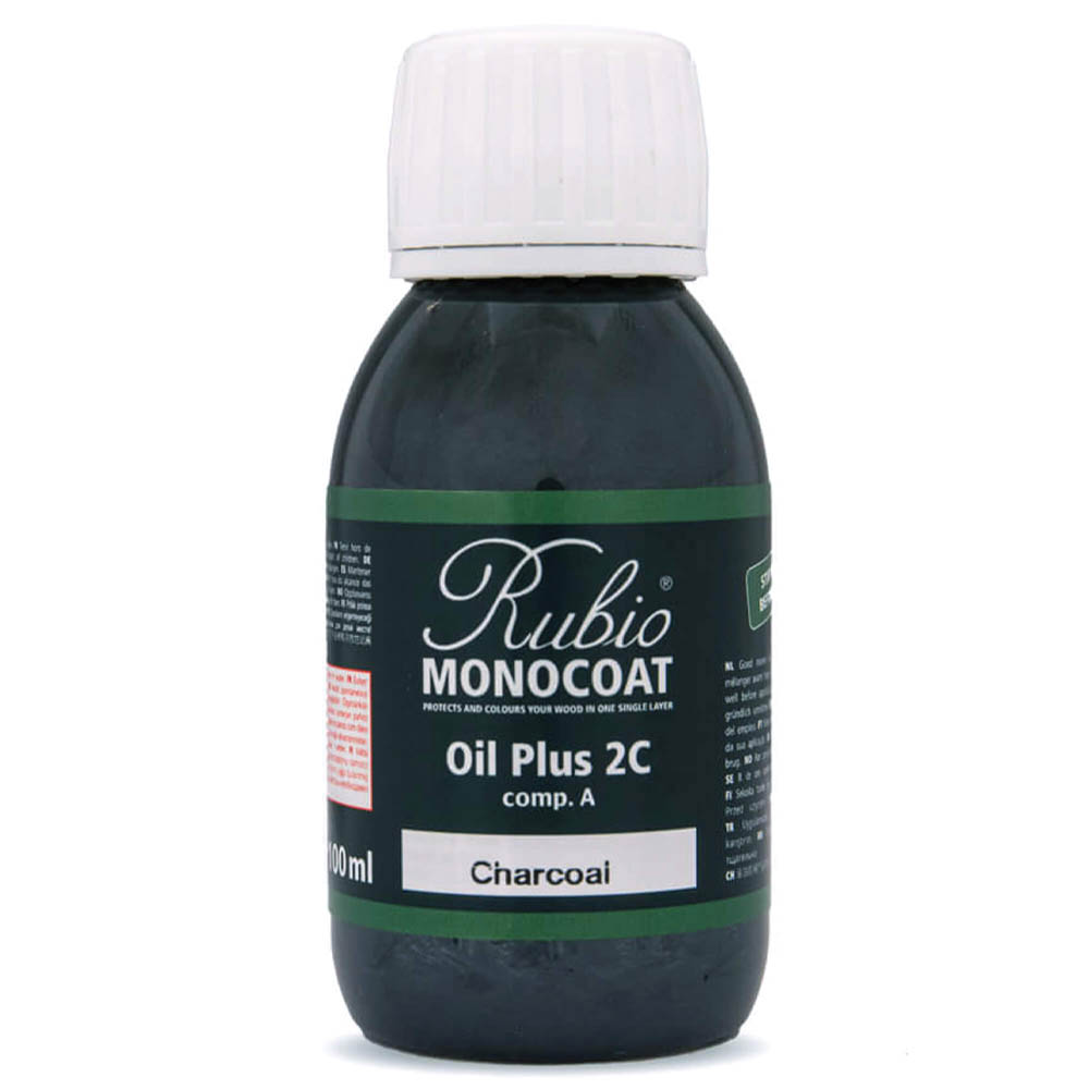 product: Rubio Monocoat Oil Plus Part A - Oil Only - Charcoal - 100 ml shown
