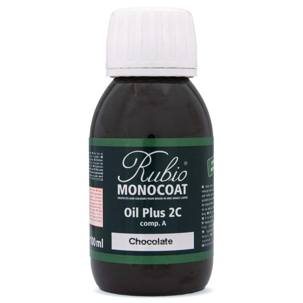 product: Rubio Monocoat Oil Plus Part A - Oil Only - Chocolate - 100 ml shown