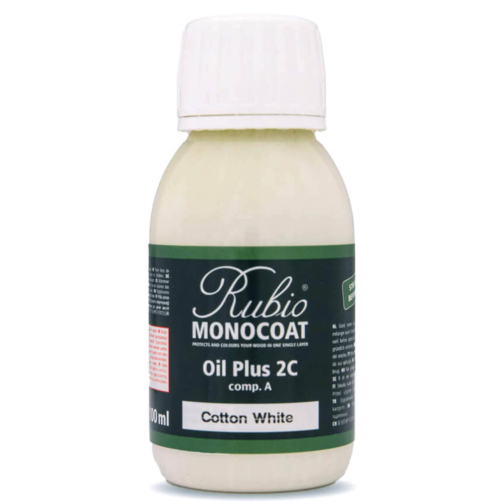 product: Rubio Monocoat Oil Plus Part A - Oil Only - Cotton White - 100 ml shown